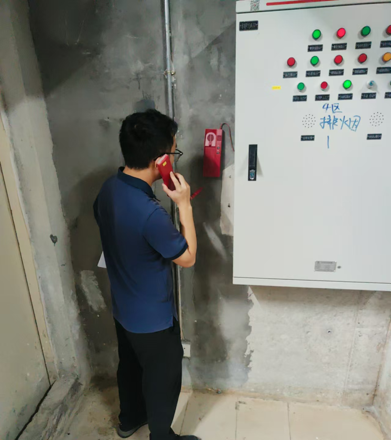 消防电话测试现场
